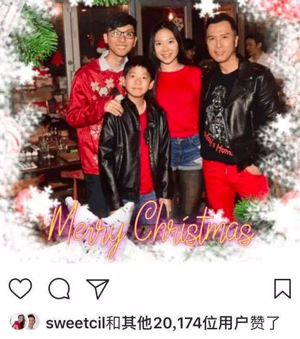 甄子丹首曬和大兒子合照,和弟弟妹妹顏值差距大