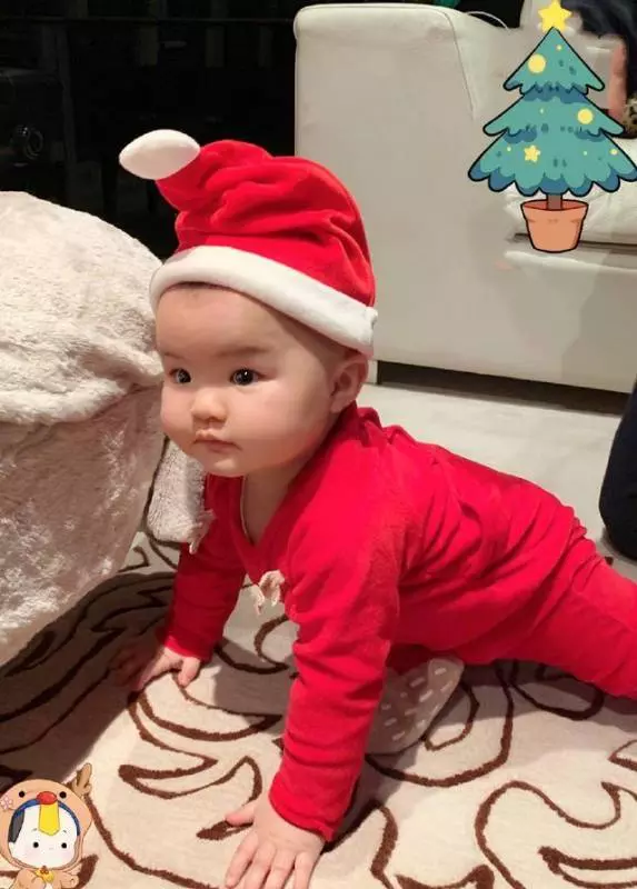 熊黛林曬雙胞胎女兒聖誕照,一個是偶像派,一個是搞笑派,網友:姐妹倆顏值差距太大~