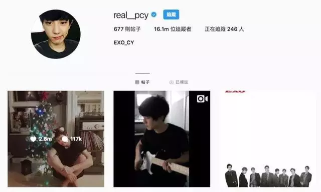 突破一千六百萬關注 EXO燦烈登韓國IG粉絲人數第一位
