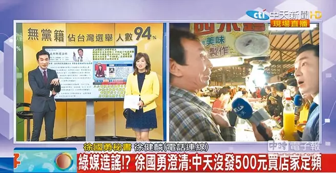 瞎扯看中天就是被「洗腦」!綠媒製造假新聞 才是國安危機