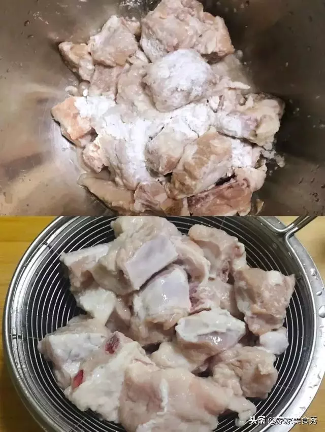 教你一招,排骨不用水焯也能洗的很乾凈,血水髒東西都跑出來了