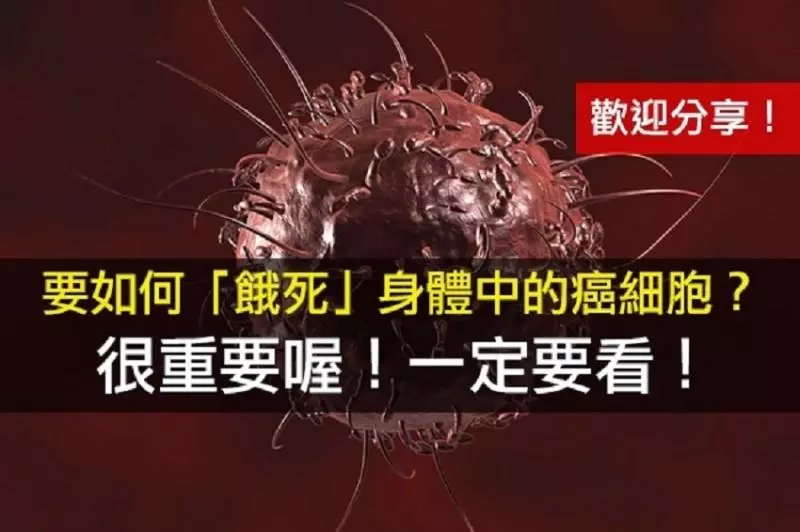 要如何「餓死」身體中的癌細胞?很重要喔!一定要看!(歡迎分享)