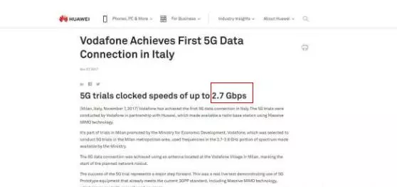 諾基亞5G網絡開測,每秒下載速度700M,但卻被華為輕鬆秒殺