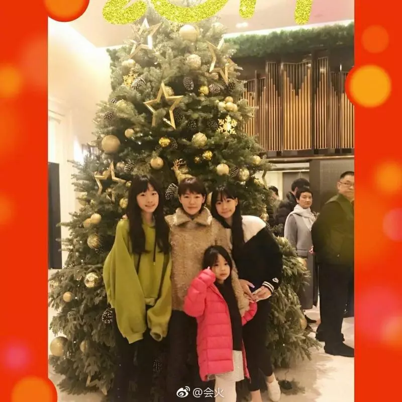 小S闔家跨年,三個女兒整容式長開美炸天,網友:高級臉!