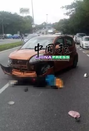 遇車禍誤踩油門拋車外,女司機自己撞死自己 !