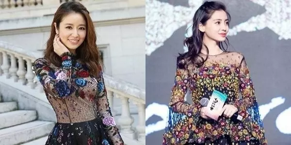 29歲楊穎與42歲林心如尷尬撞衫...霍建華一旁偷笑,黃曉明則是一臉尷尬阿!