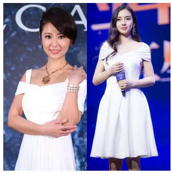 29歲楊穎與42歲林心如尷尬撞衫...霍建華一旁偷笑,黃曉明則是一臉尷尬阿!