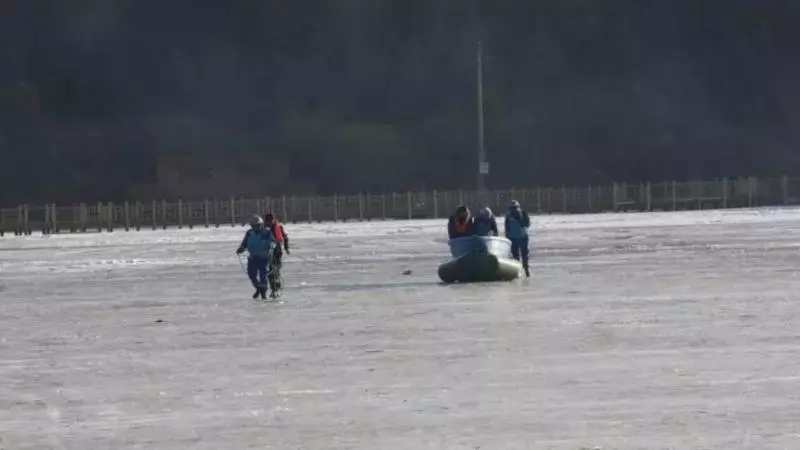 結冰湖面玩漂移全車死剩2個人