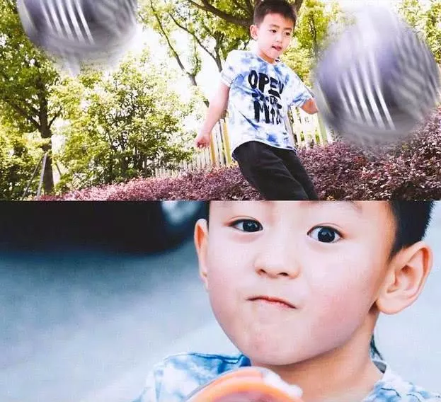 張柏芝帶兩兒子外出聚餐,謝振南咬勺子有活力,謝振軒微笑顯怯弱!