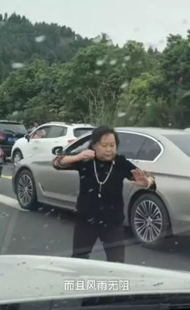 舞動奇蹟片/十一狂塞3小!大媽直接下車「打太極疏通筋骨」 後車傻眼:整個城市都伸展台啊!