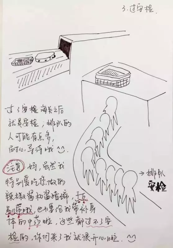 60歲父母首次出國又不懂英語,女兒手繪史上最強「出入境攻略」感動了千萬人!