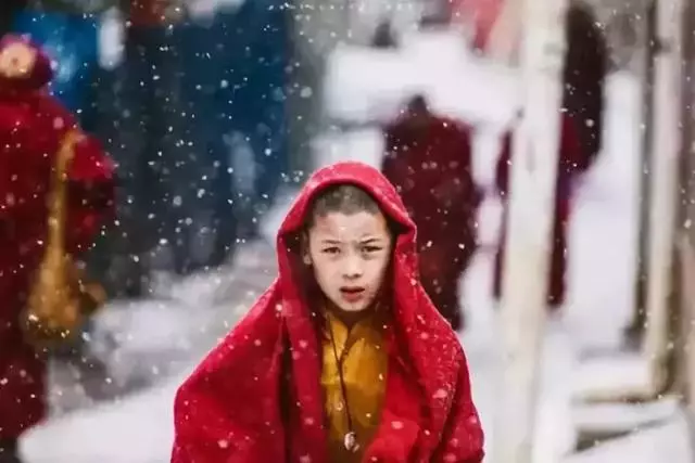 這裡一下雪就美成了現實版的天空之城,還能泡著溫泉看雪山