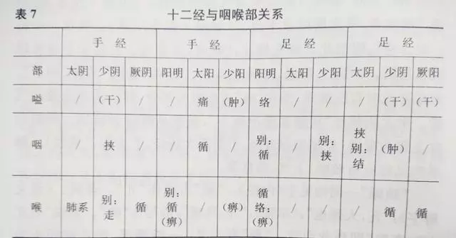 嗌、咽、喉、肺系、頏顙的具體部位和經絡聯繫如何?