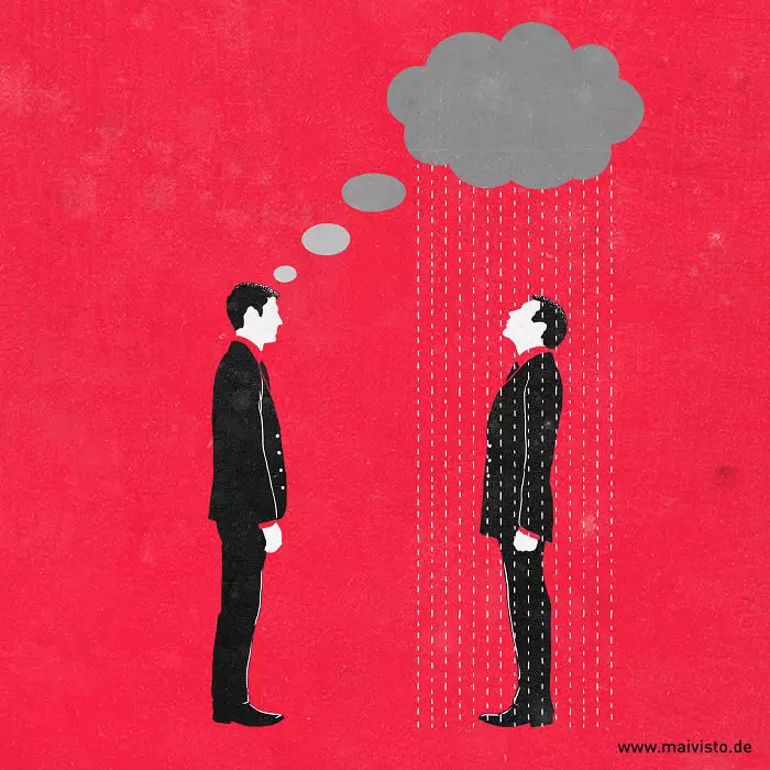 30張畫出人類不願面對的「社會虛偽真面目」深度諷刺插畫
