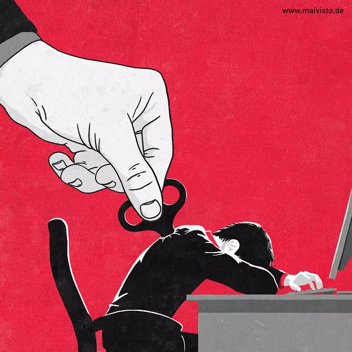 30張畫出人類不願面對的「社會虛偽真面目」深度諷刺插畫
