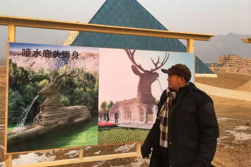強國山寨人面獅身變成「噴水鹿頭獅身」 埃及氣炸喊告
