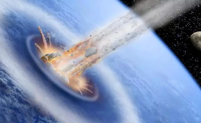 如果半徑為500米,內核400米為純金的小行星撞上太平洋會怎樣?