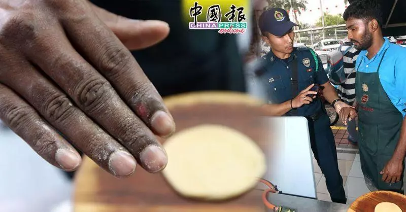 民眾揭露嘛嘛檔員工 手指有傷口還搓roti canai