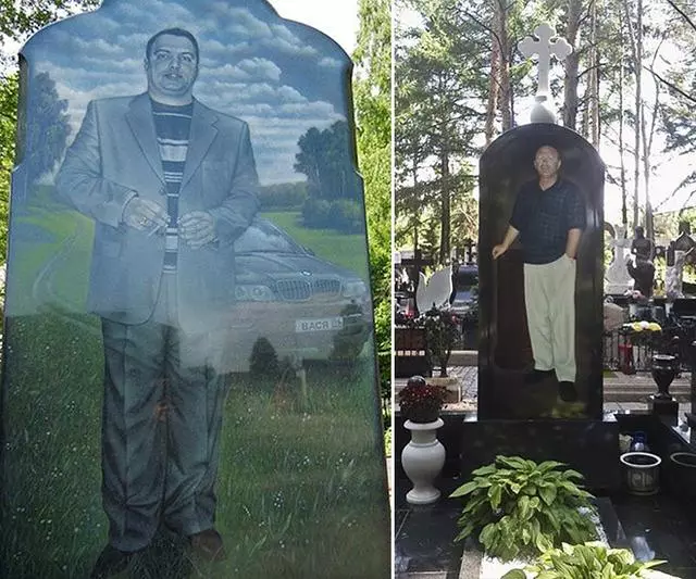 俄羅斯黑幫太霸氣!整尊亡者「刻成直立式墓碑」 跑車小弟通通弄成超美雕刻一起帶走