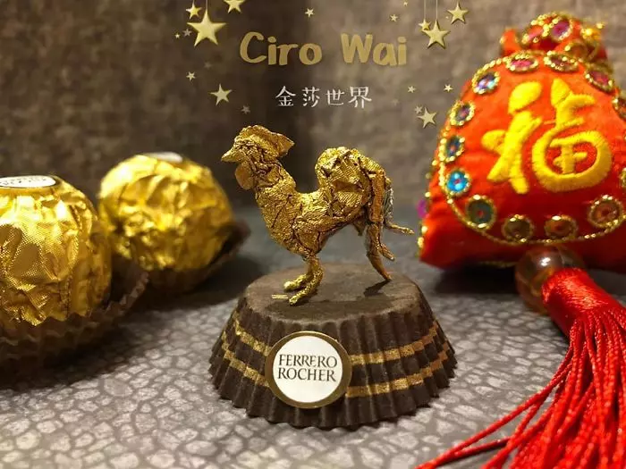 台灣藝術家用金莎折「黃金十二宮」紅遍國際 外網驚艷:什麼都能做