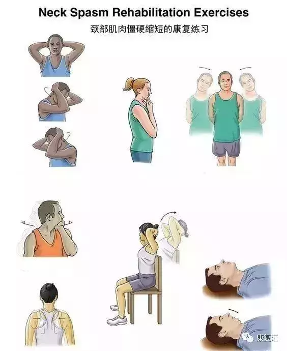 全身各部位常見疼痛康復訓練圖解(頸、肩、腰、背、腹部)