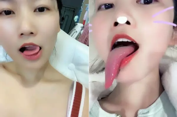 直播正妹「舌頭舞」紅透半邊天!超靈活「伸長舌頭」國外都震驚!網友:這黑白無常嗎?