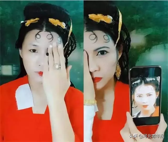 河北農村女子直播「易容術」,一人扮演整個娛樂圈,央視走紅月入六位數