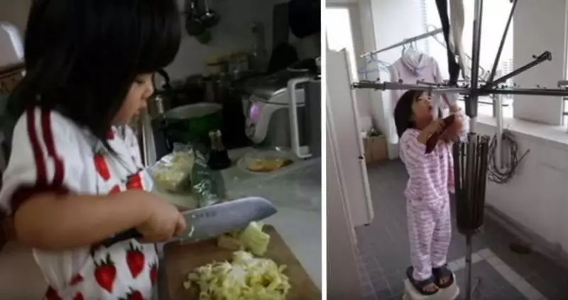 年僅5歲就要開始獨立生活的她,這背後的故事讓人看了感動到淚流不止...