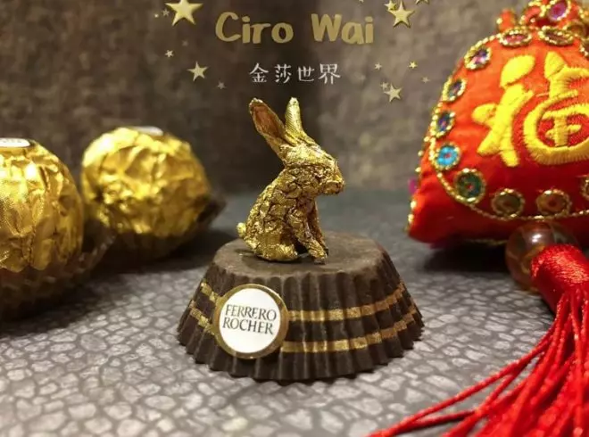 女兒愛吃金莎…他隨手將包裝紙「摺成12生肖」!駿馬奔騰帥爆「一看到金豬本尊」紅到國外:太Q了