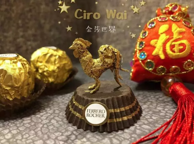 女兒愛吃金莎…他隨手將包裝紙「摺成12生肖」!駿馬奔騰帥爆「一看到金豬本尊」紅到國外:太Q了