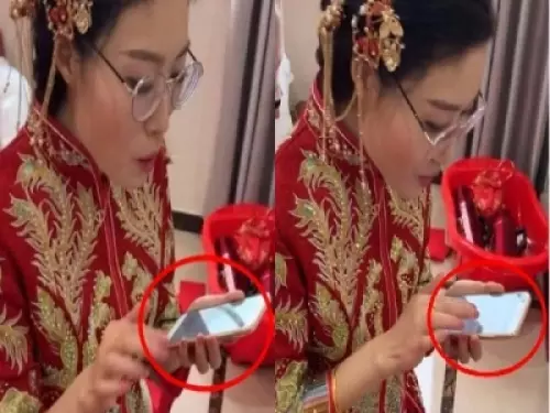 新娘目中無人?婚宴全程滑手機不顧賓客,走近一看卻讓大家閉上嘴!