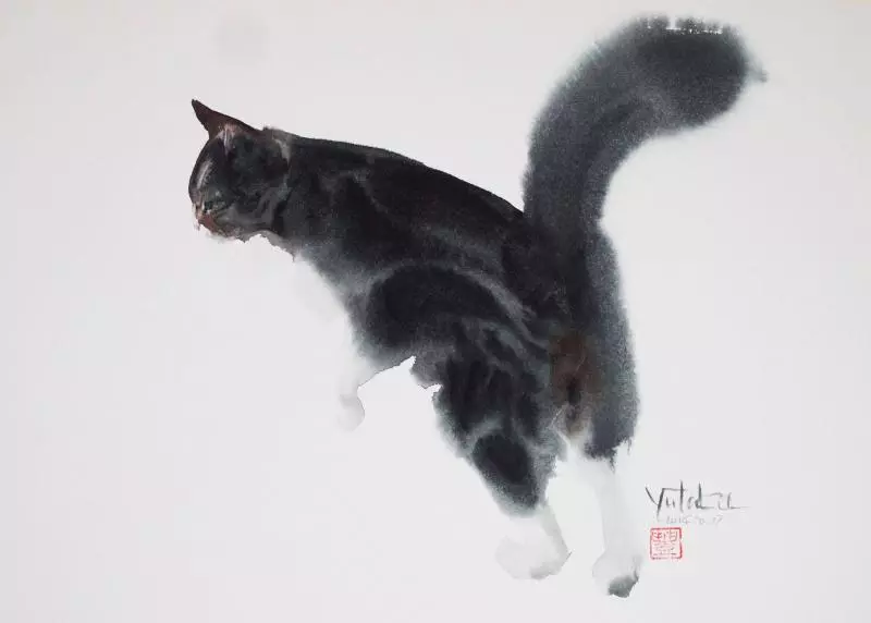 充滿水墨美感的《水彩貓咪》,嬌柔靈動模樣讓你一看就愛上!
