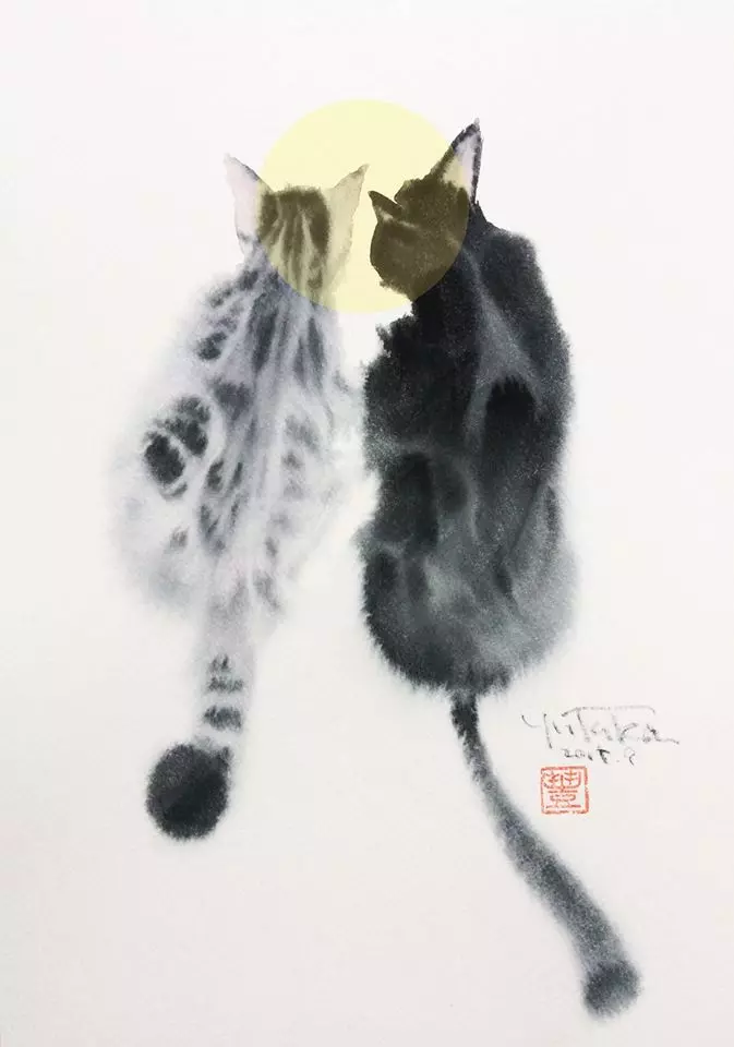 充滿水墨美感的《水彩貓咪》,嬌柔靈動模樣讓你一看就愛上!