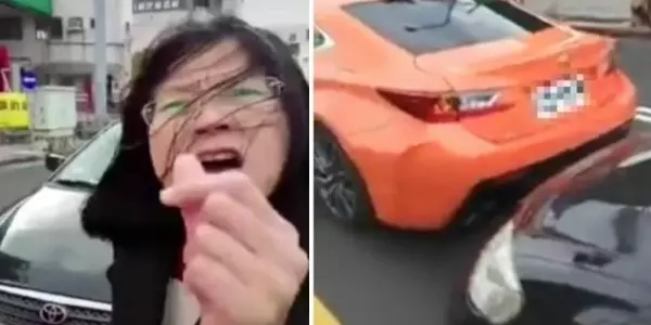 大媽毀跑車怒嗆:「先森~一點刮痕自己吸收」,丟錢就想跑!結局車主傻眼到無言!