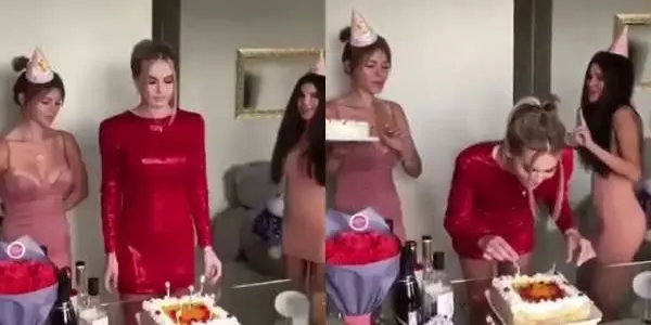正妹生日一旁朋友虎視眈眈「要砸蛋糕」下秒正妹舉動讓朋友傻眼「沒關係,我自己來~」