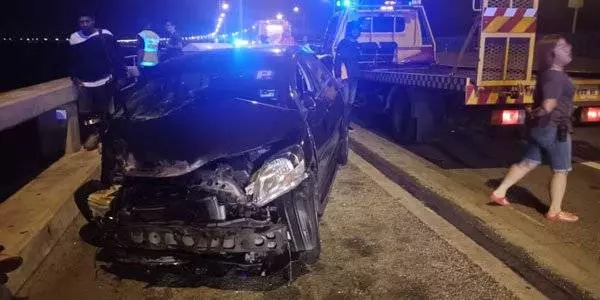 【休旅車被撞下海】事發經過曝光!死者家屬說出當晚來龍去脈!同時認同他當時開車有超速!