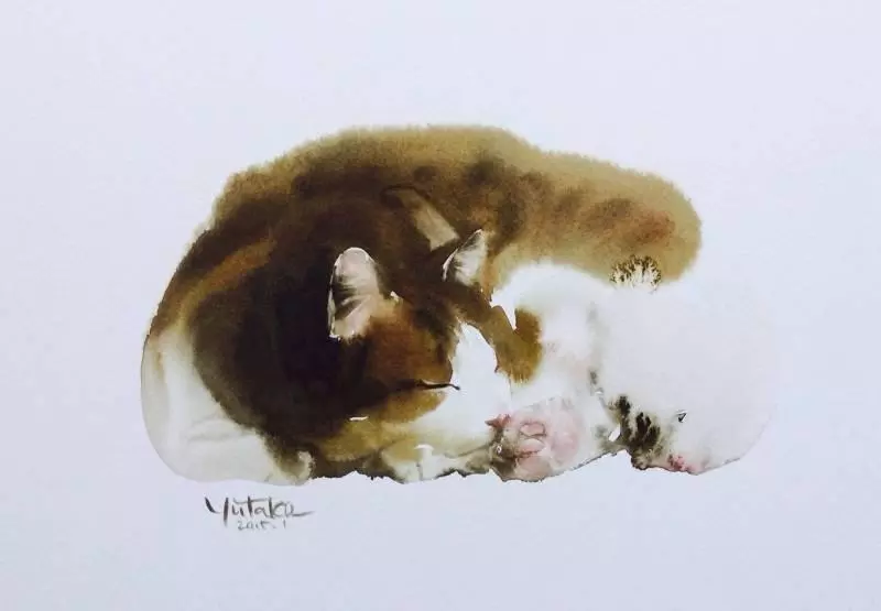 充滿水墨美感的《水彩貓咪》,嬌柔靈動模樣讓你一看就愛上!