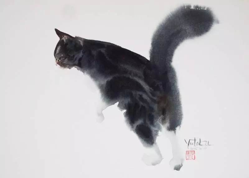 充滿水墨美感的《水彩貓咪》,嬌柔靈動模樣讓你一看就愛上!