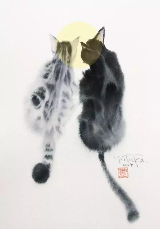 充滿水墨美感的《水彩貓咪》,嬌柔靈動模樣讓你一看就愛上!