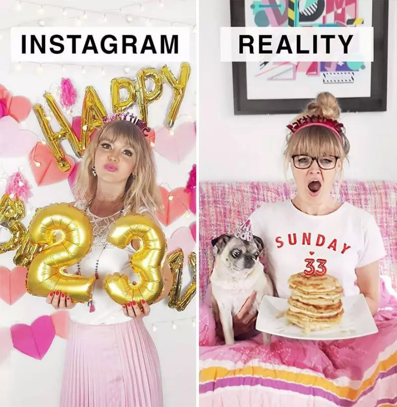 20張網美不想讓你知道的「IG vs 現實」崩潰對比照 說自己是宅女...結果在家還要化妝?
