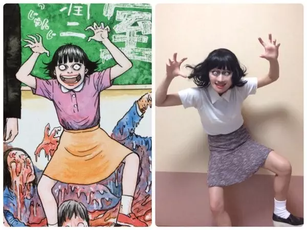 一眼讓人起雞皮疙瘩!超強Coser神還原「恐怖漫畫女角」 本尊是「甜美空靈正妹」網友秒戀愛❤