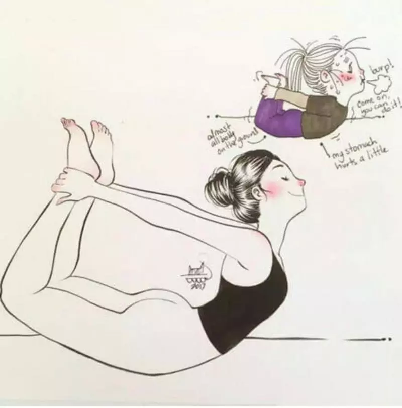 練瑜伽「 想像中的樣子 vs 真實的樣子 」簡直太貼切了!