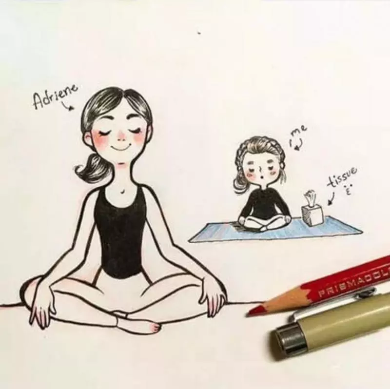 練瑜伽「 想像中的樣子 vs 真實的樣子 」簡直太貼切了!