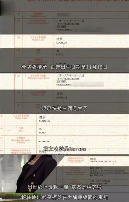 最新消息⚡!張柏芝第3胎『出生登記』首曝光,「父親欄」上竟然寫著……!
