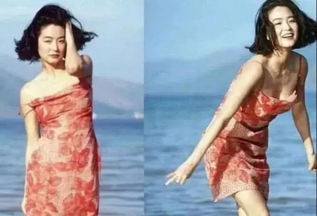 林青霞35年前照片曝光,弔帶紅裙讓男人淪陷,完美身材成了亮點!