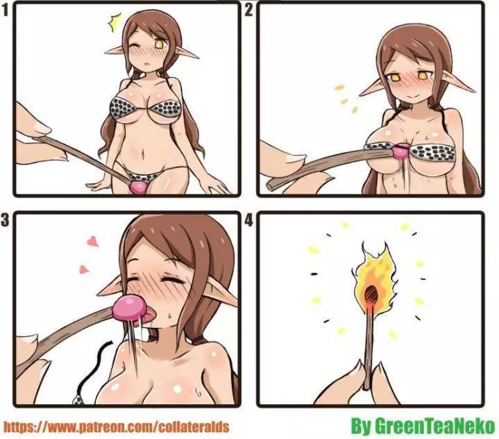 大家最期待的24張「乍看可愛其實超重口味漫畫」來了!#5. 抓到人魚…當然要烤來吃。