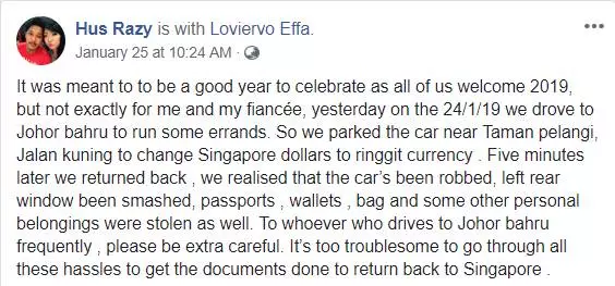 新加坡網友駕車到新山,途中換馬幣之後,車子就變成了這樣!