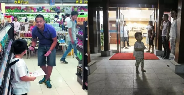 爸爸「故意」把4歲孩子丟在超市!結果孩子的反應竟然是…..父母都震驚了!