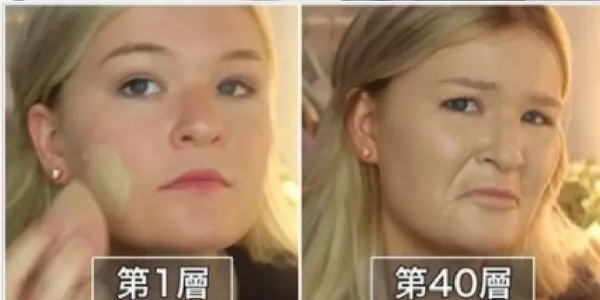 正妹挑戰「擦100層粉底液」,到第40層就想叫她住手...塗到100層「驚悚到變這樣」!