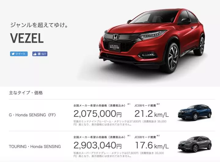 【海外情報】日規Honda HR-V渦輪車型正式上市,台灣無引進計劃